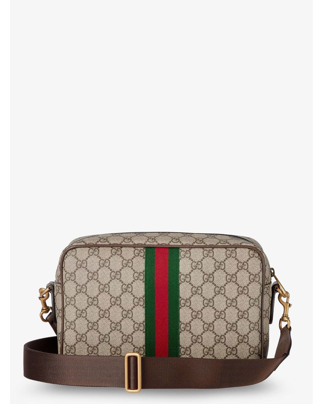 Gucci Gray Ophidia Gg Supreme Fabric Shoulder Bag for men