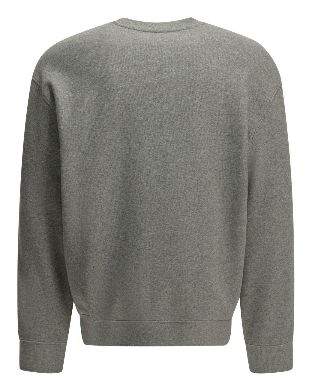 Maison Kitsuné Gray "Fox Head" Crew Neck Sweatshirt for men