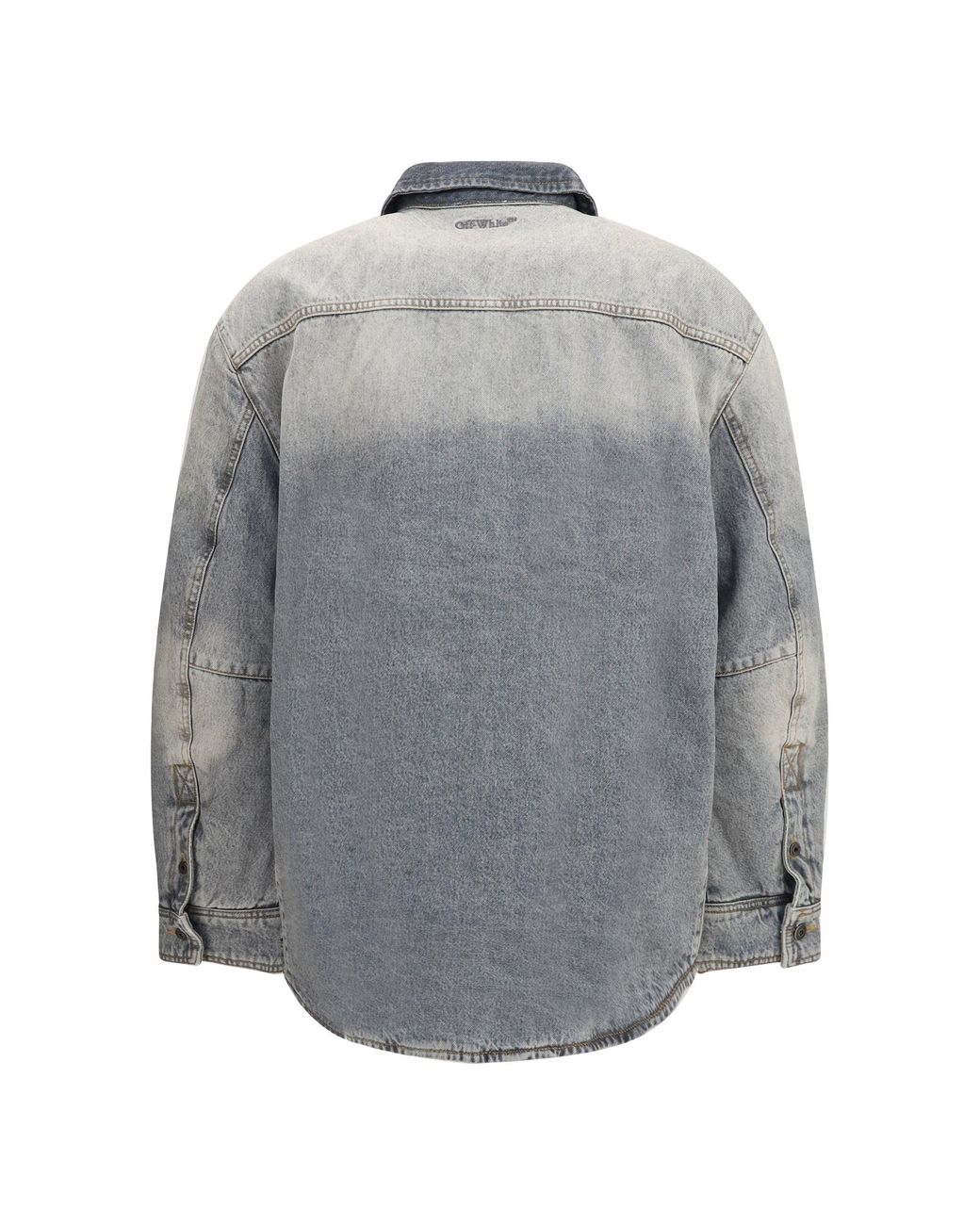 Off-White c/o Virgil Abloh Gray Oversized Workwear Denim Shirt for men