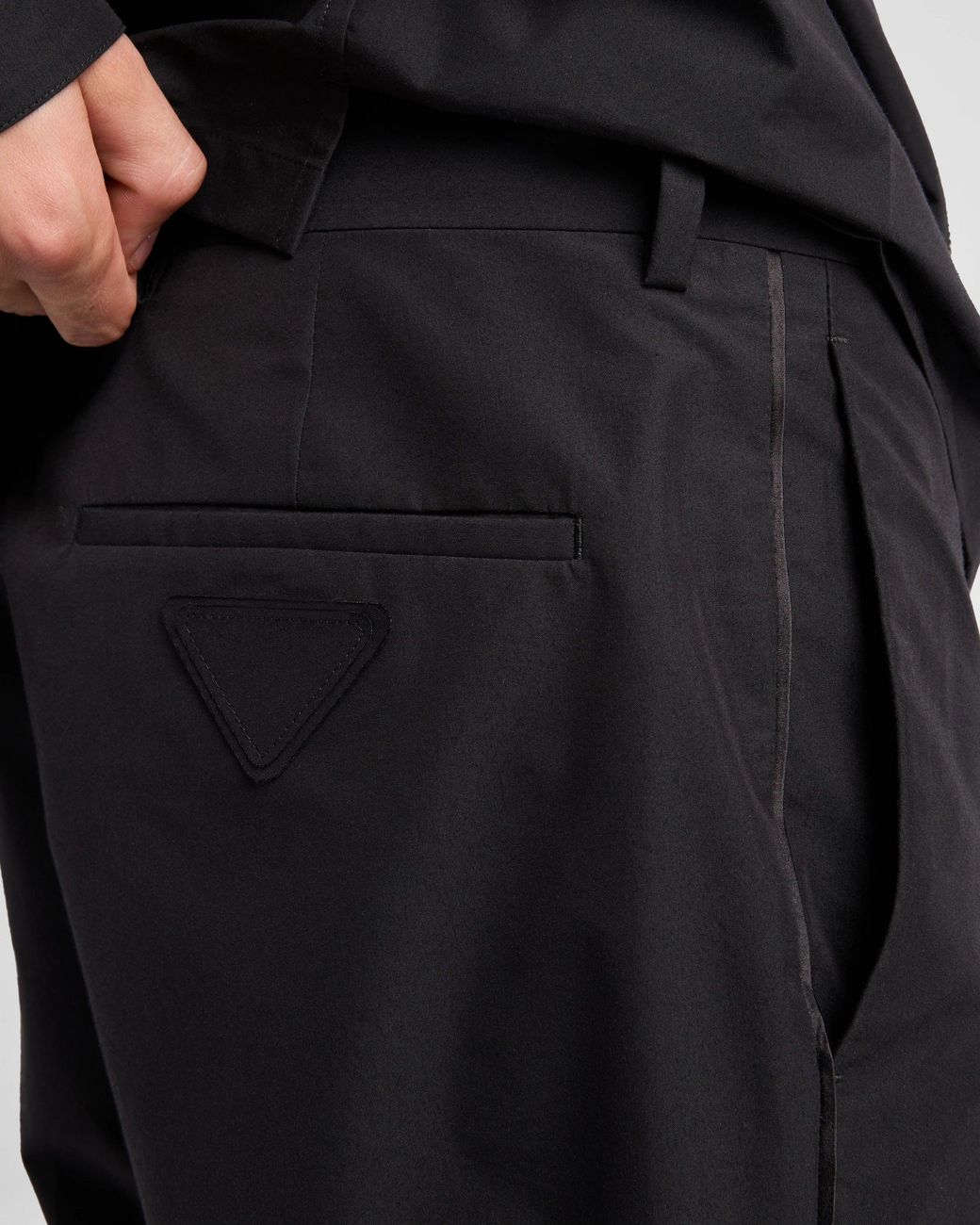 Prada Blue Technical Cotton Pants for men