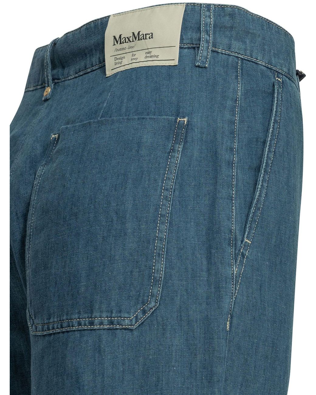 Max Mara Blue Wide Leg Jeans