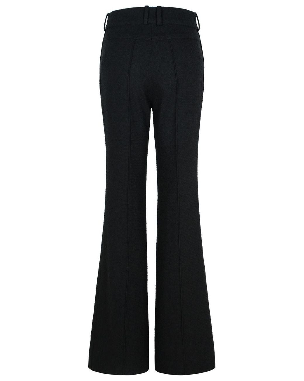 Patou Blue Wool Blend Flare Pants