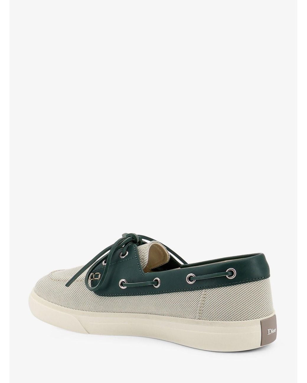 Dior Green Dior Chester Dioriviera Canvas And Leather Loafers for men