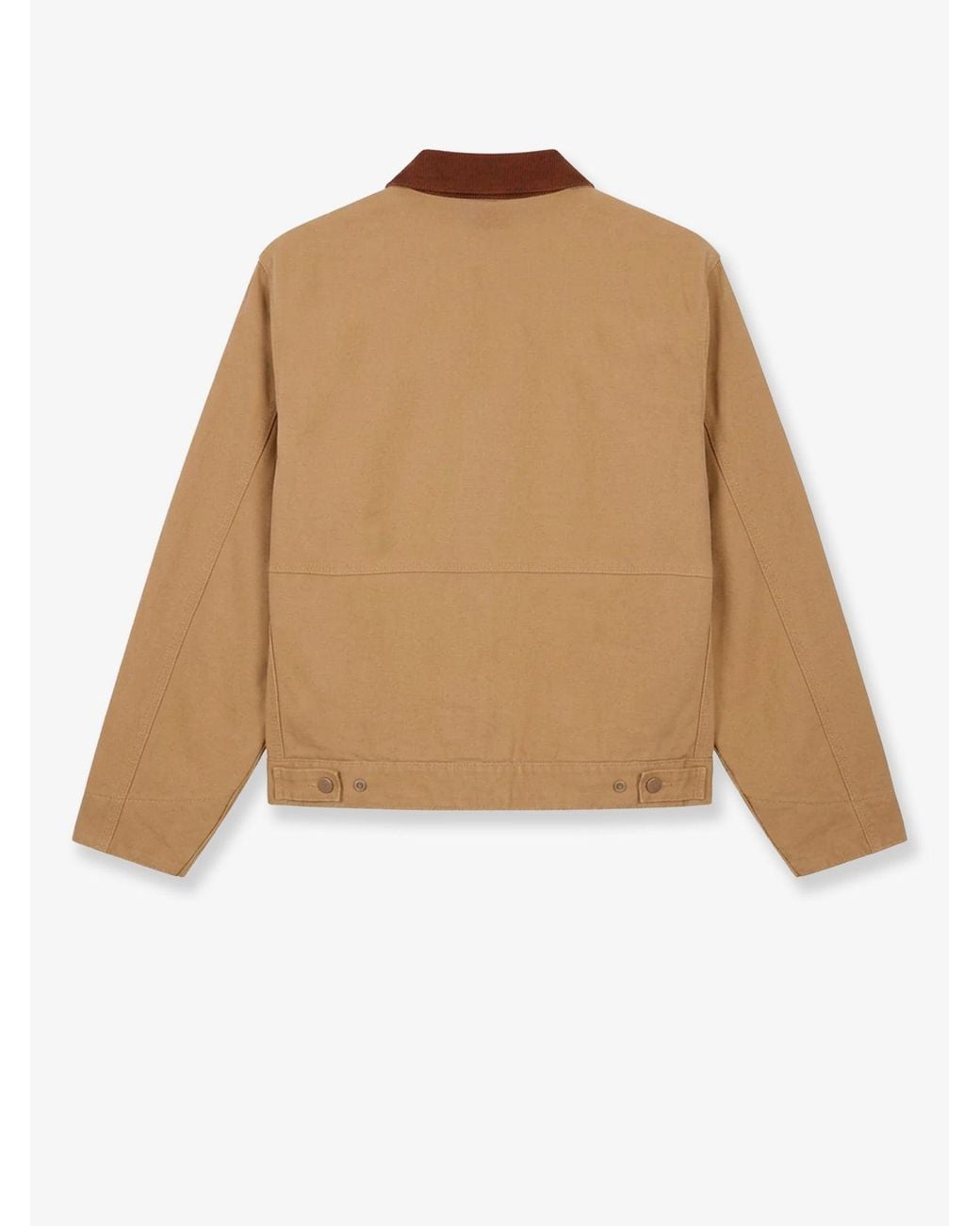Walk In Paris Natural Journeyman Canvas Jacket With Contrasting Embroidered Logo for men