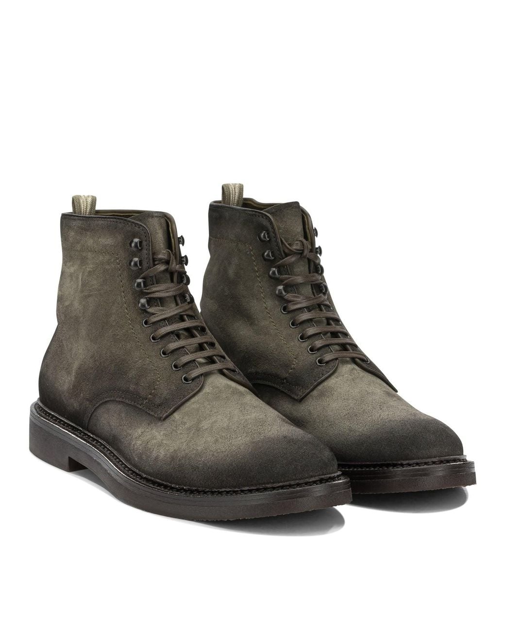 Officine Creative Brown "Hopkins Flexi 203" Lace-Up Ankle Boots for men