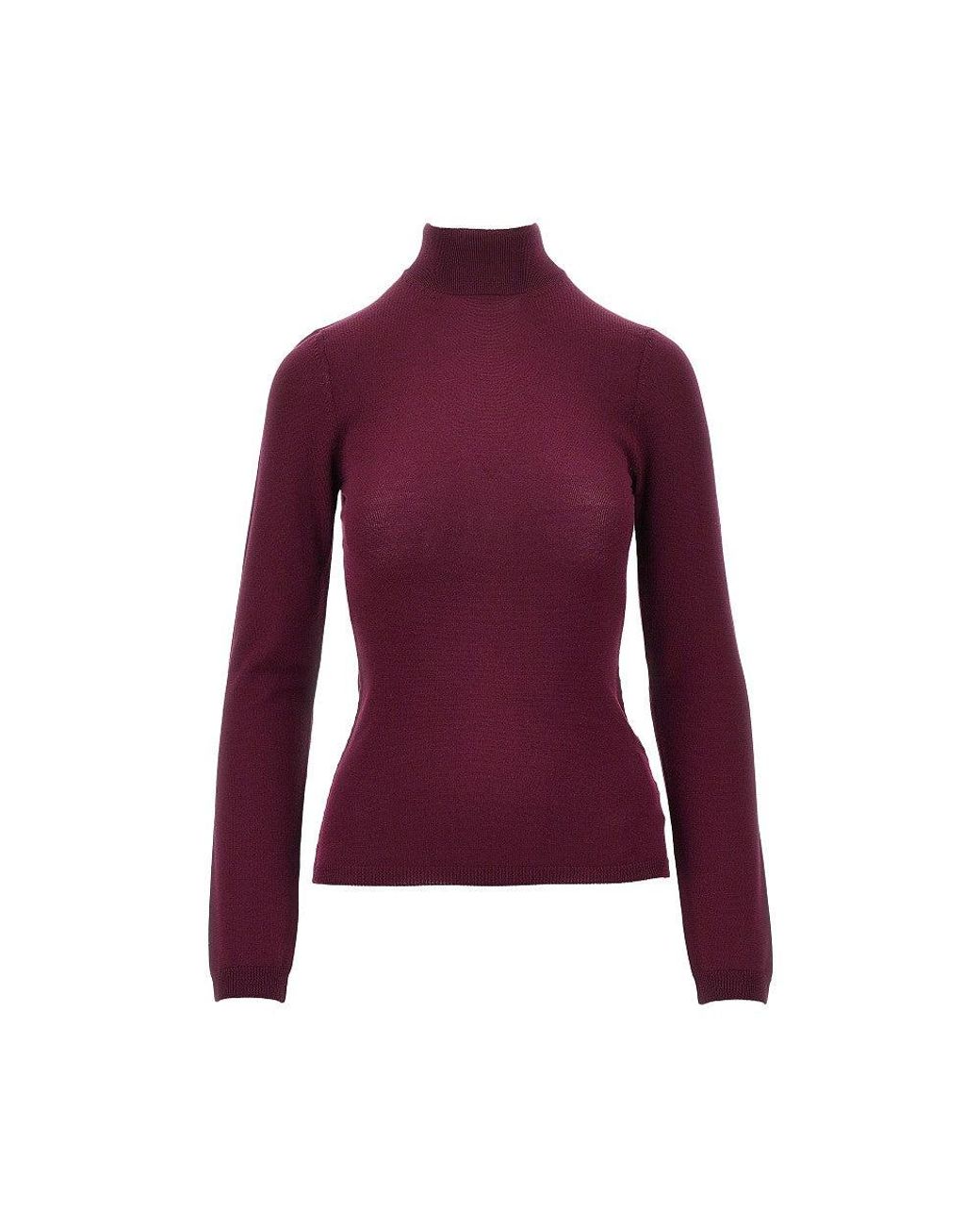 Jil Sander Purple Wool Sweater