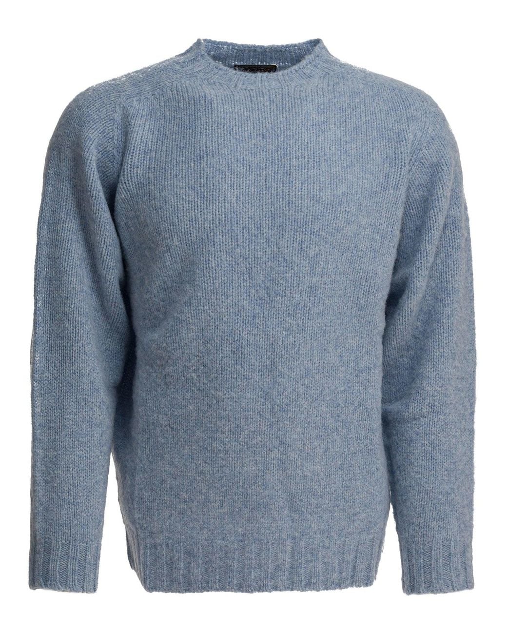 Beams Plus Blue Shaggy Bernard Knitwear Light for men