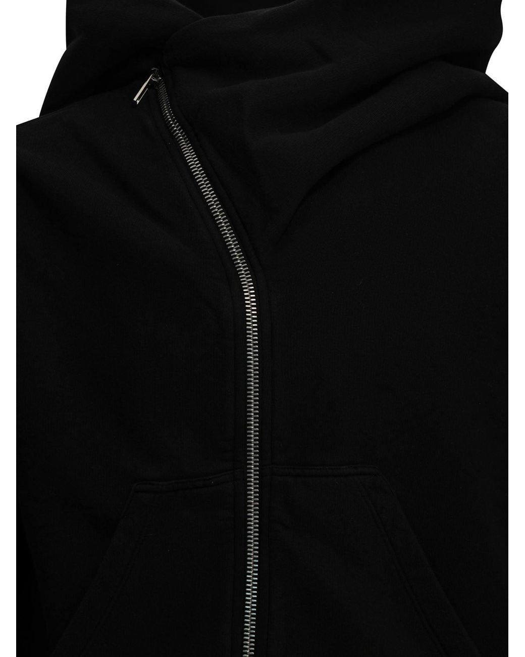 Rick Owens Black "Mountain" Zip-Up Sweatshirt for men