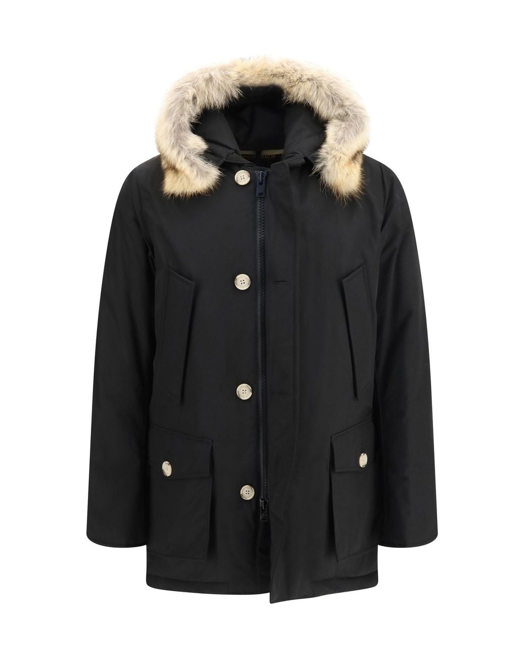 Woolrich Black Arctic Ramar Cloth Parka for men