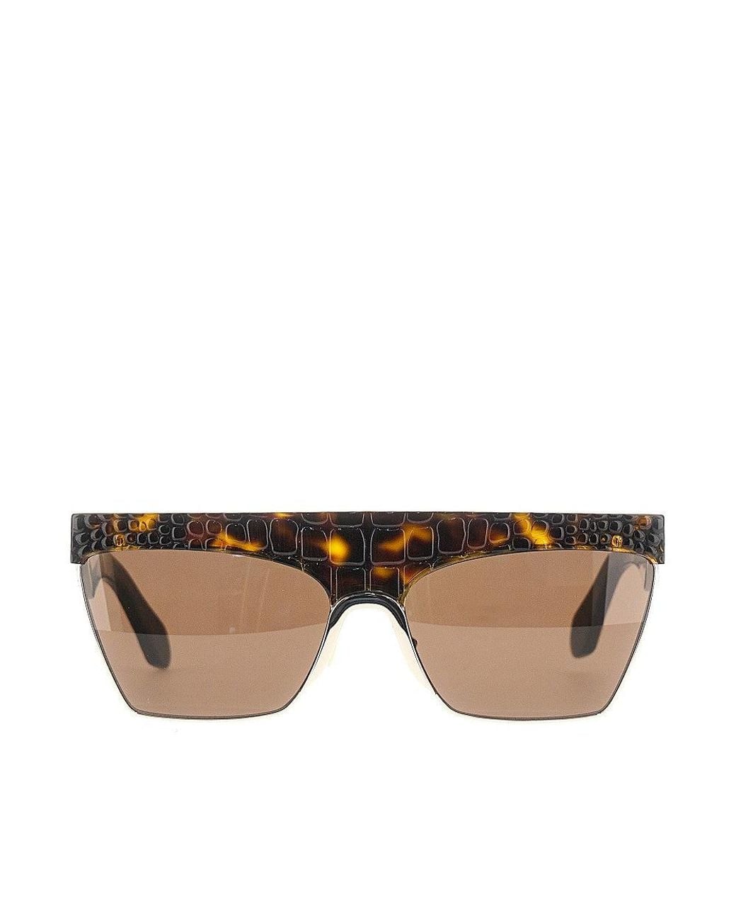 Alaïa Brown Croco-Effect Sunglasses