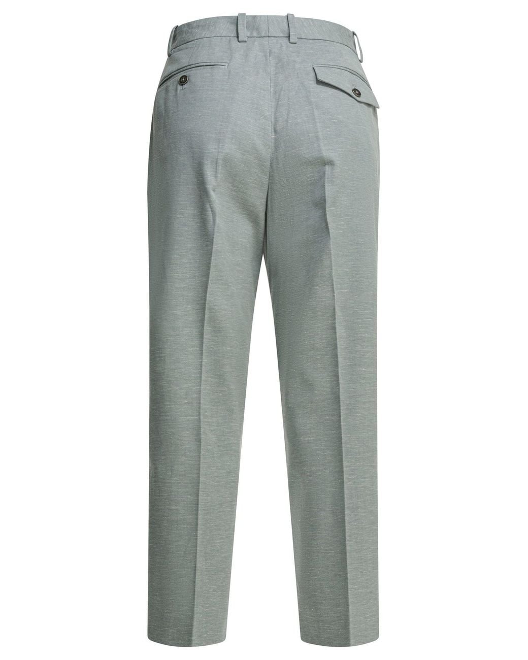 Circolo 1901 Gray Lightblue Cotton Linen Trousers