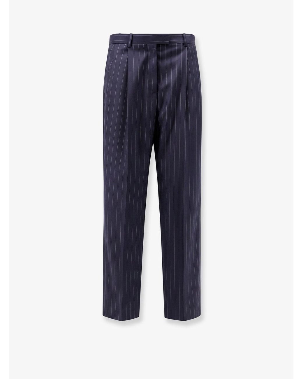 Givenchy Blue Double Pleat Wool Trousers