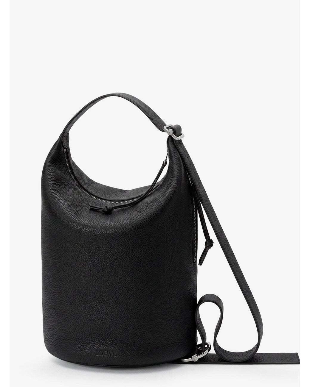 Loewe Black Loop Leather Crossbody Bag for men