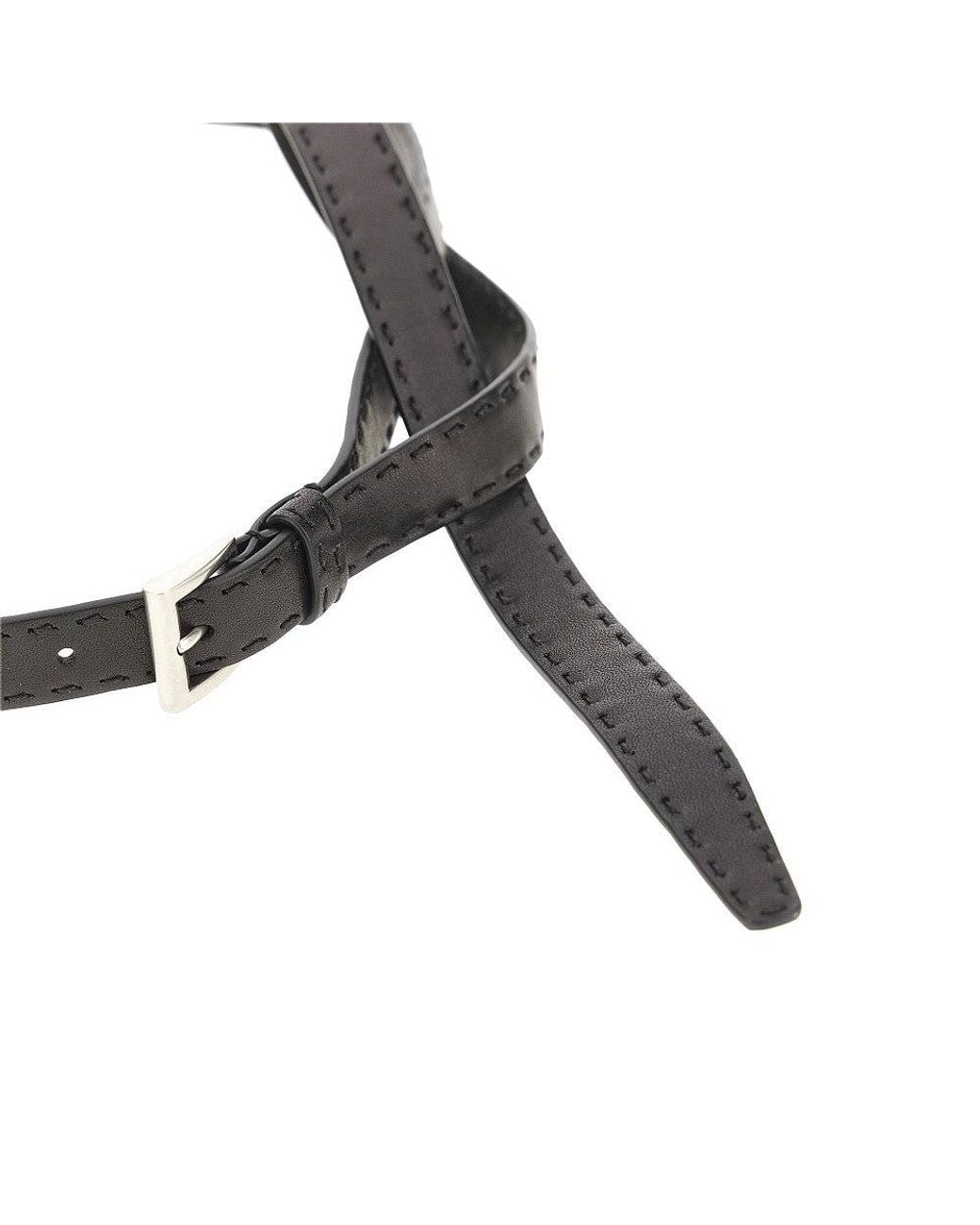 Prada Black Extralong Leather Belt