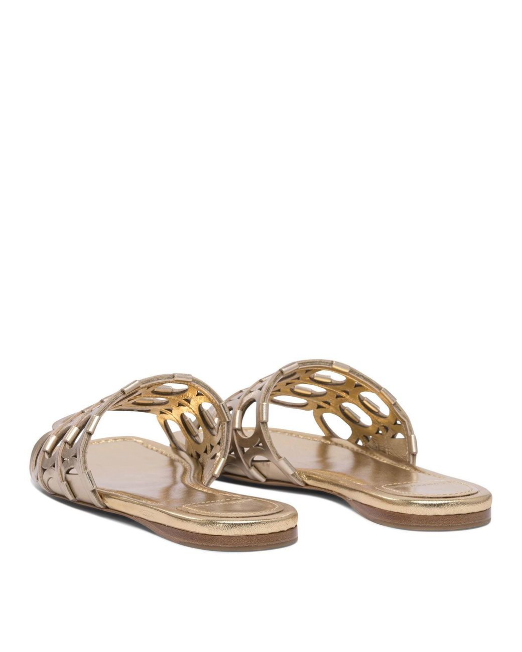 Ferragamo White Low Leather Sandals