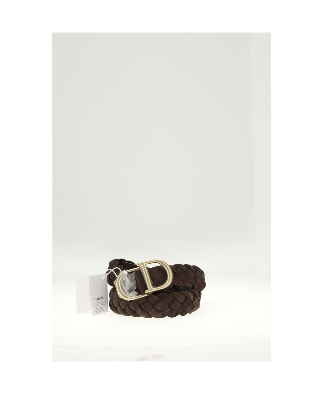 Dior White Cd Logo Intrecciato Belt for men