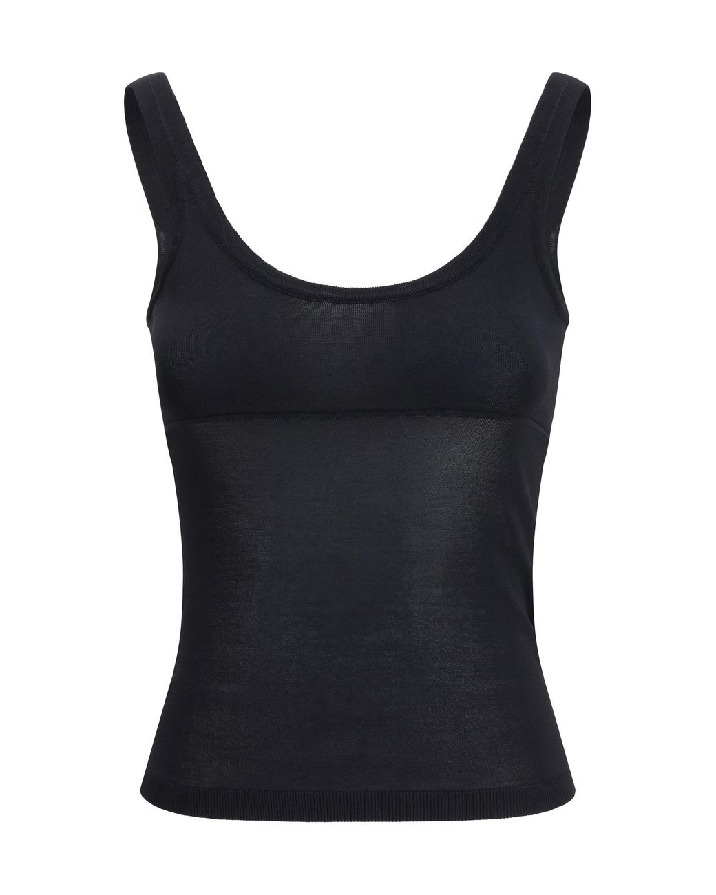 Max Mara Black Biada Wide Neckline Top