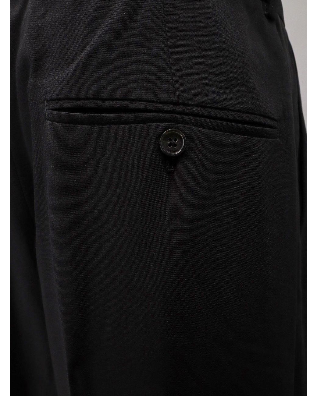 Totême Black Viscose And Wool Trousers
