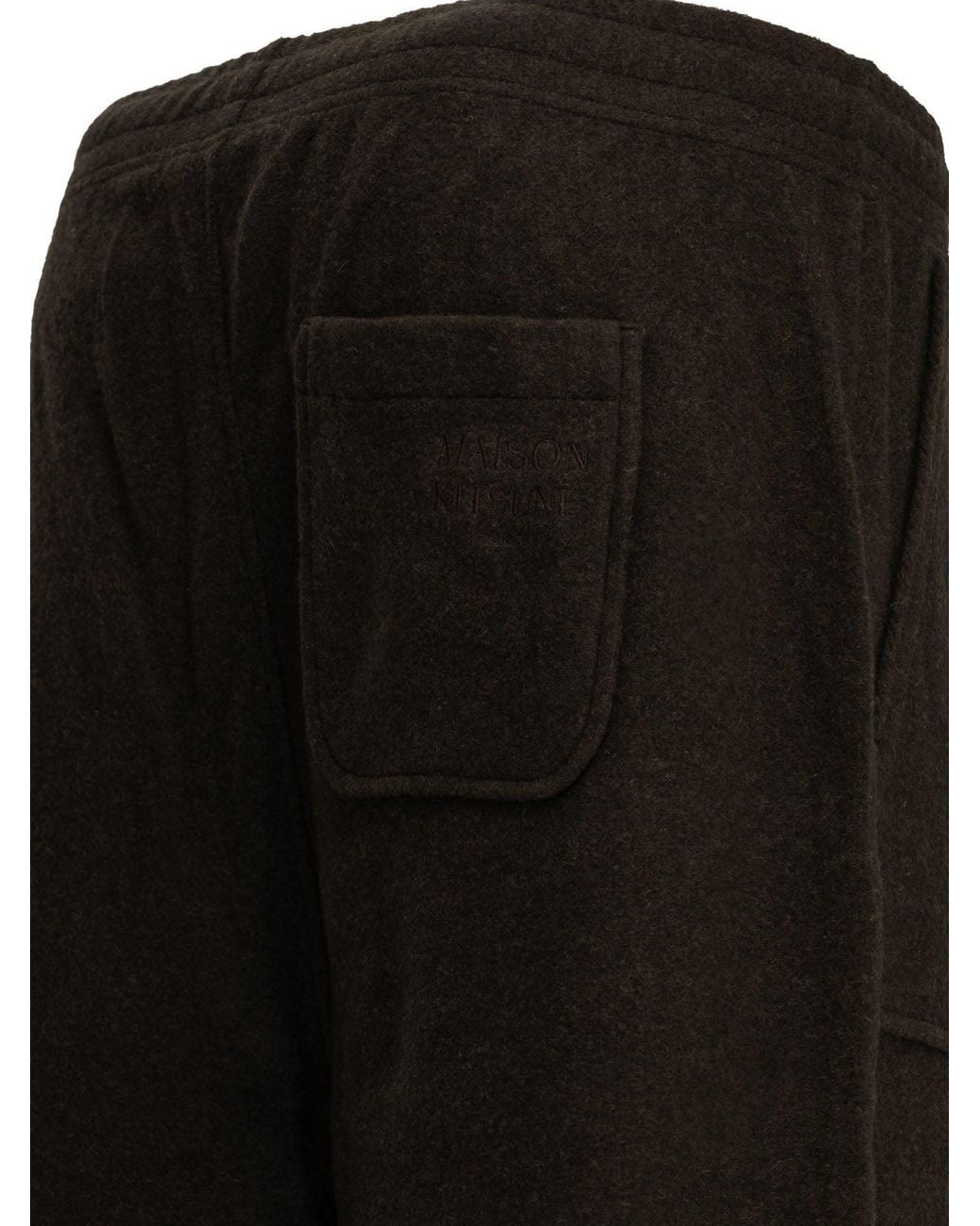 Maison Kitsuné Black Casual Fleece Pants