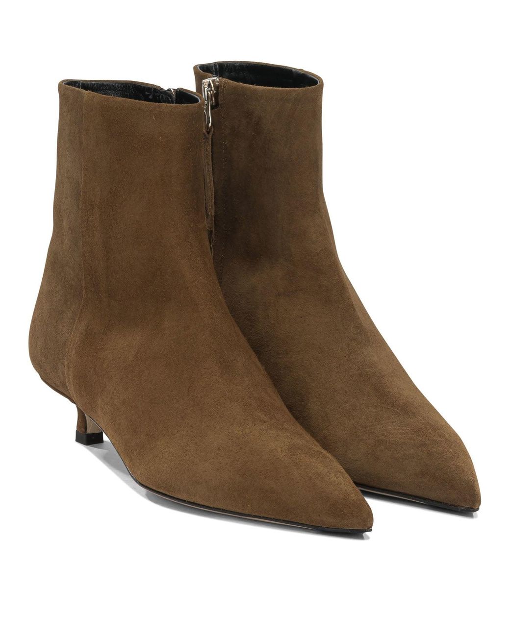 Aeyde Brown Sofie Suede Leather Leather Rubber Boots