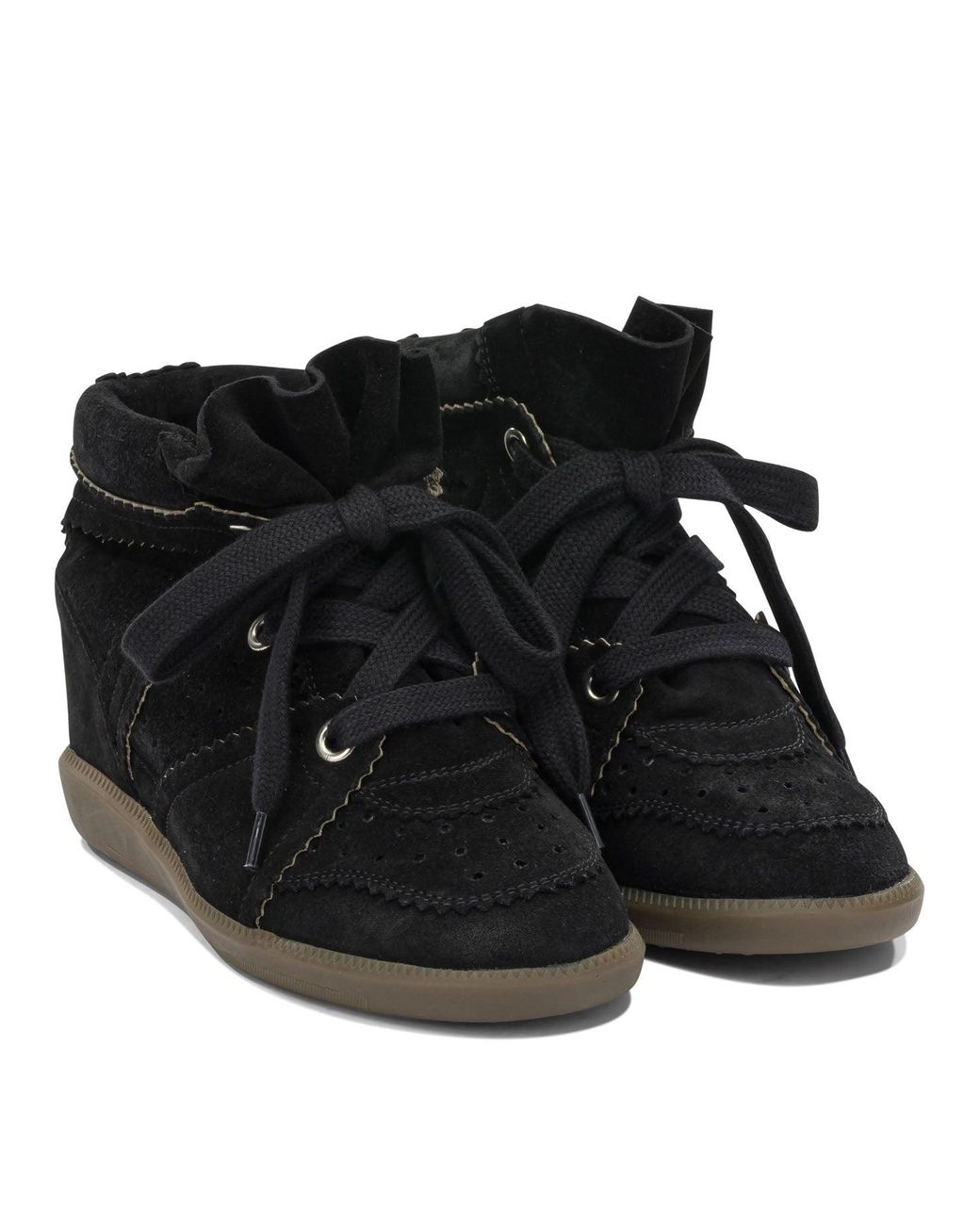 Isabel Marant Black "Bobby" High Top Sneakers