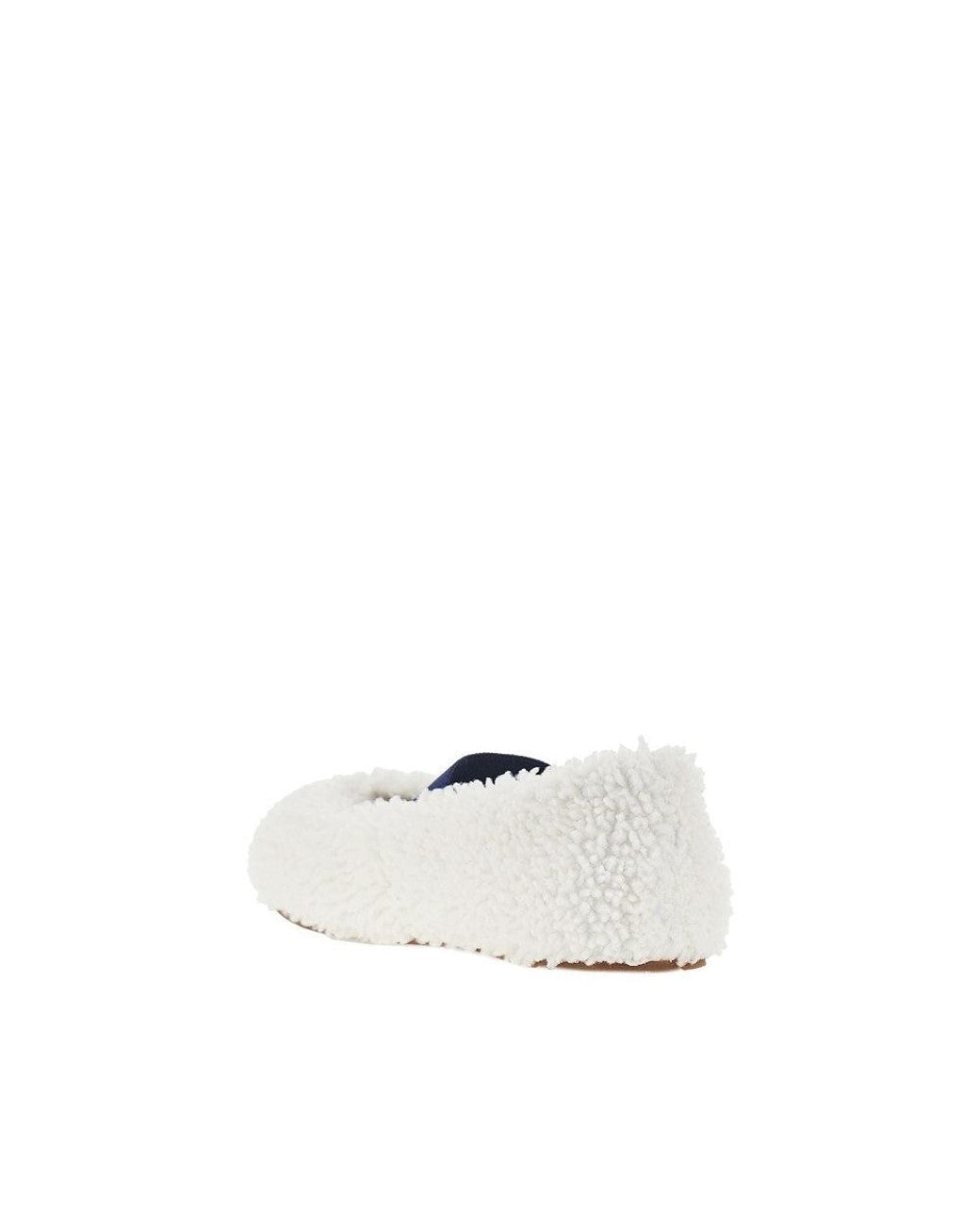 Moon Boot White Shearling Ballet Flats