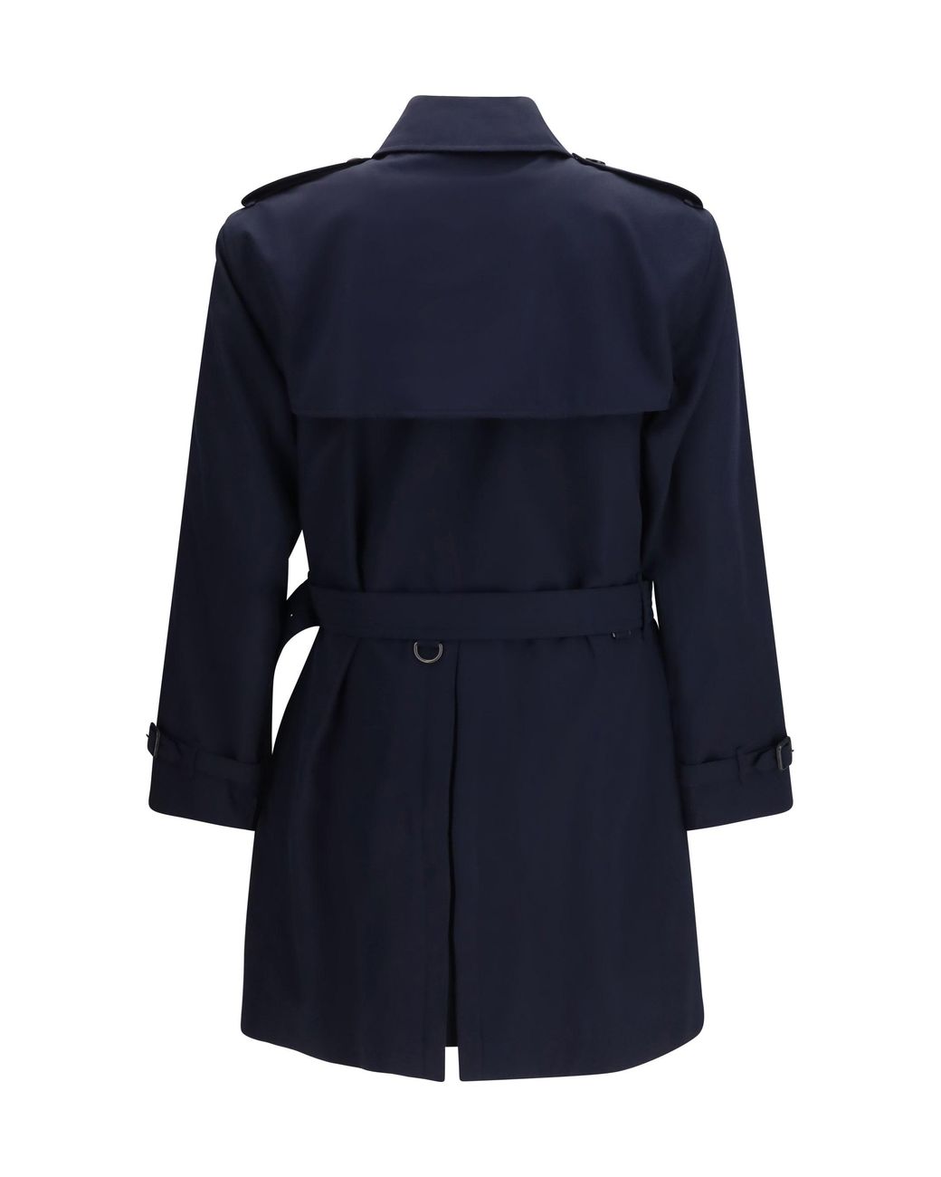 Burberry Blue Double-Breasted Belted Trench Coat for men