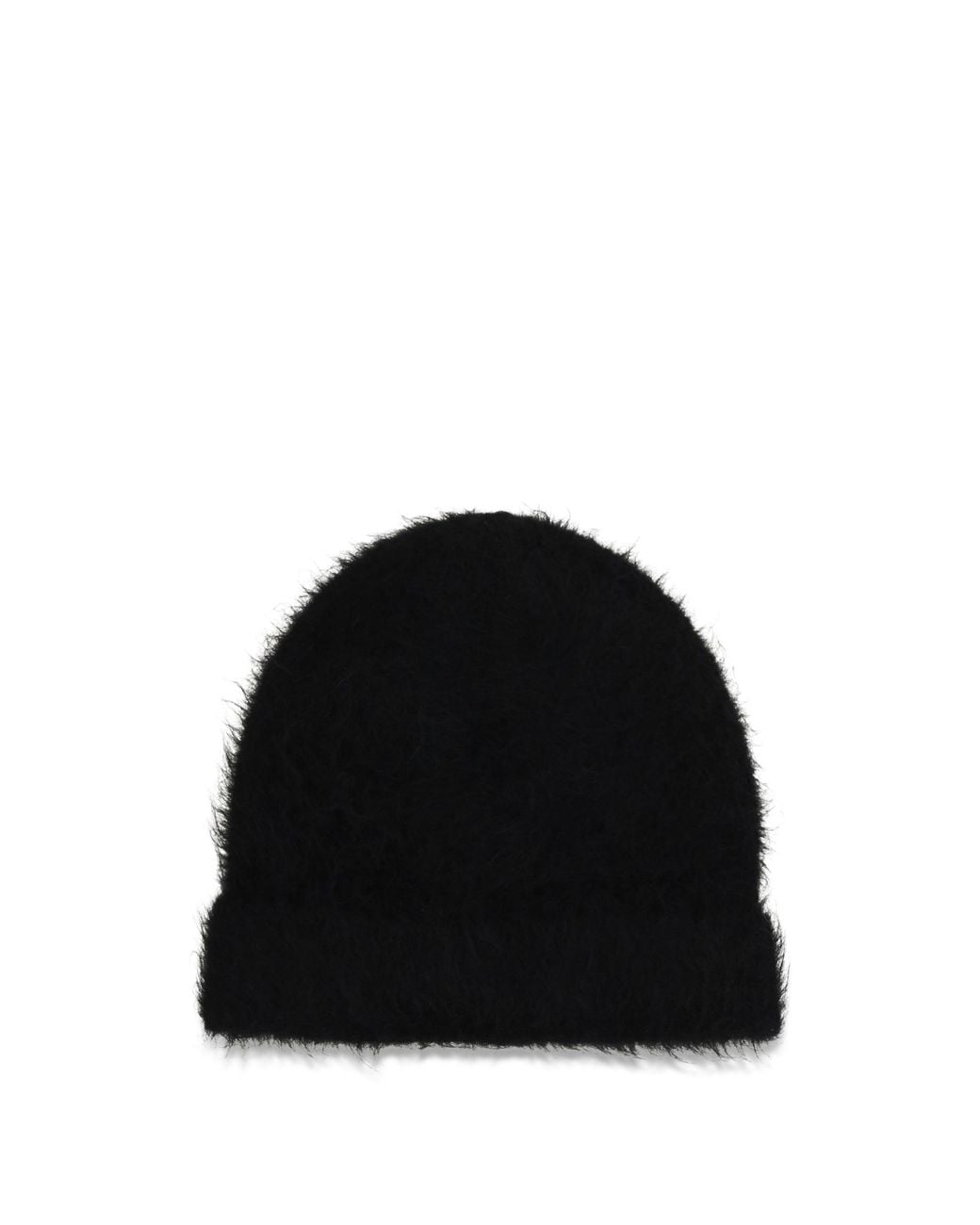 Séfr Black Fuzzy Alpaca-Blend Beanie