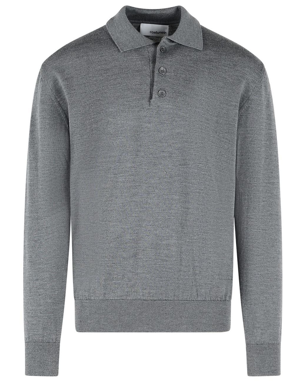 Costumein Gray 'Pablo' Merino Wool Sweater for men