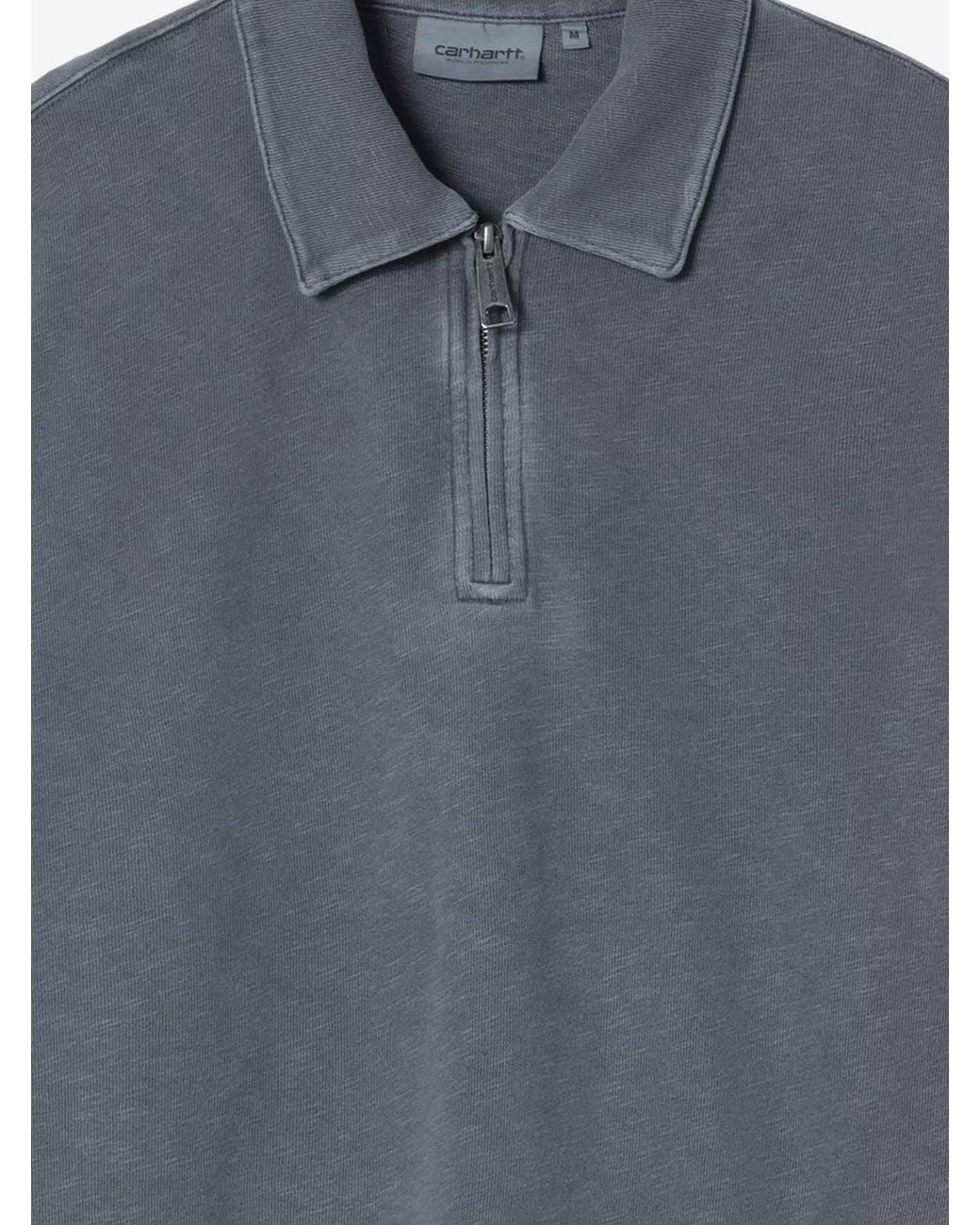 Carhartt Blue Harper Cotton Polo Shirt for men