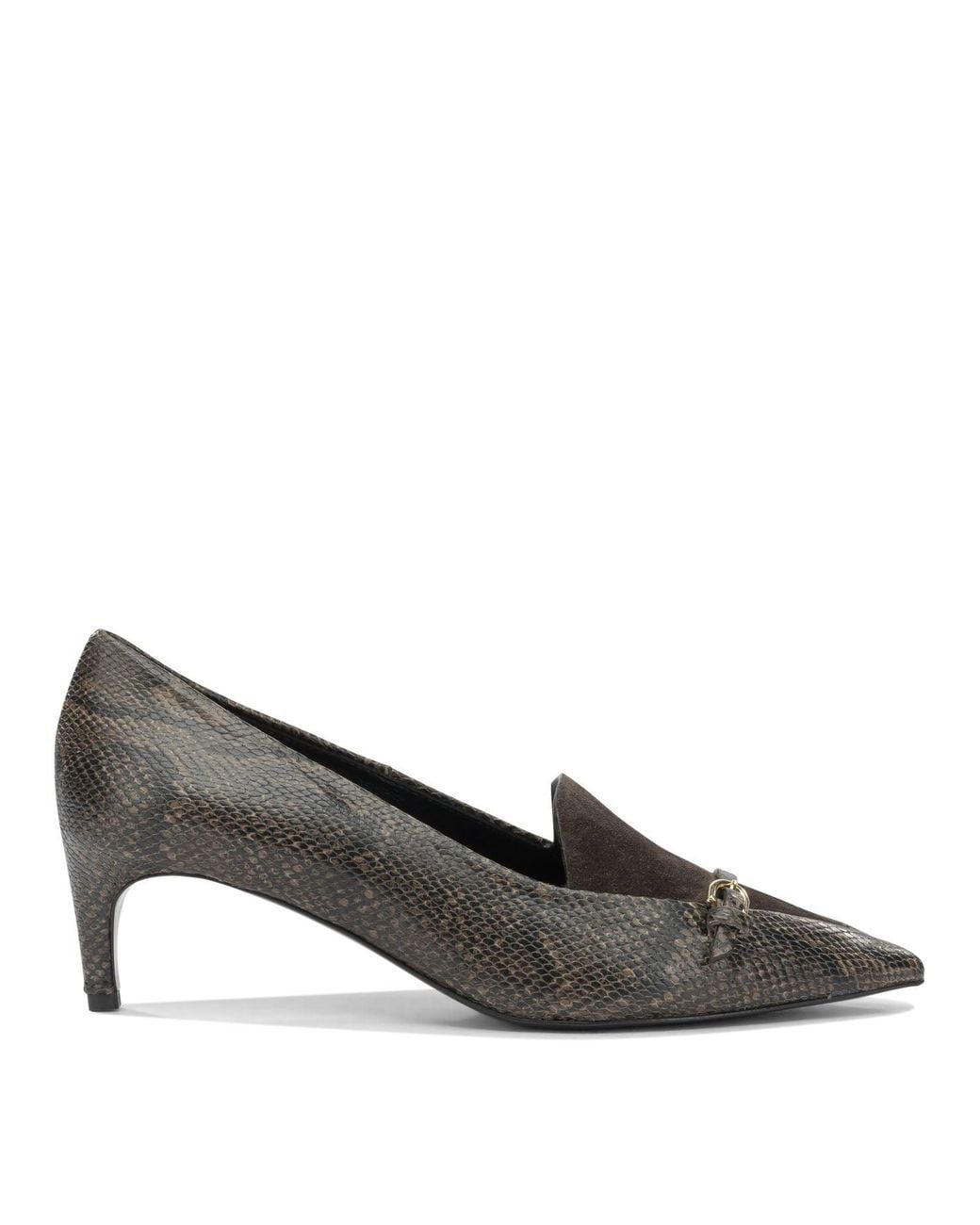 Roberto Del Carlo Gray Leather Pumps