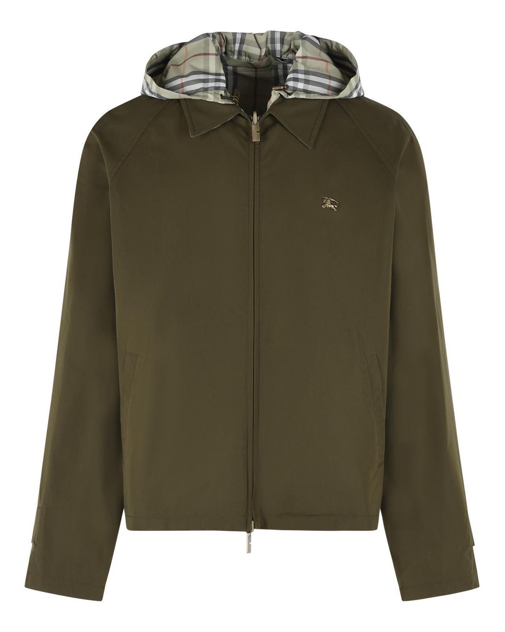 Burberry Green Reversible Cotton 'Check' Jacket for men