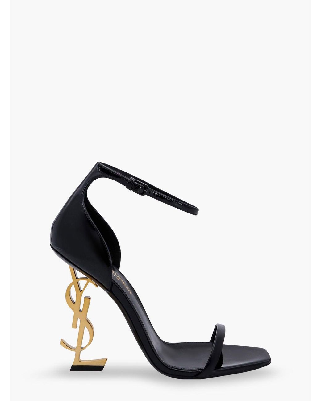 Saint Laurent White Opyum Patent Leather Sandals