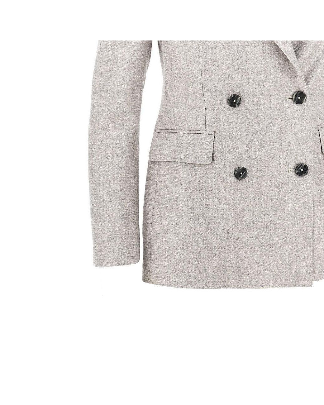 Tagliatore Gray 'Parigi' Wool And Cashmere Jacket