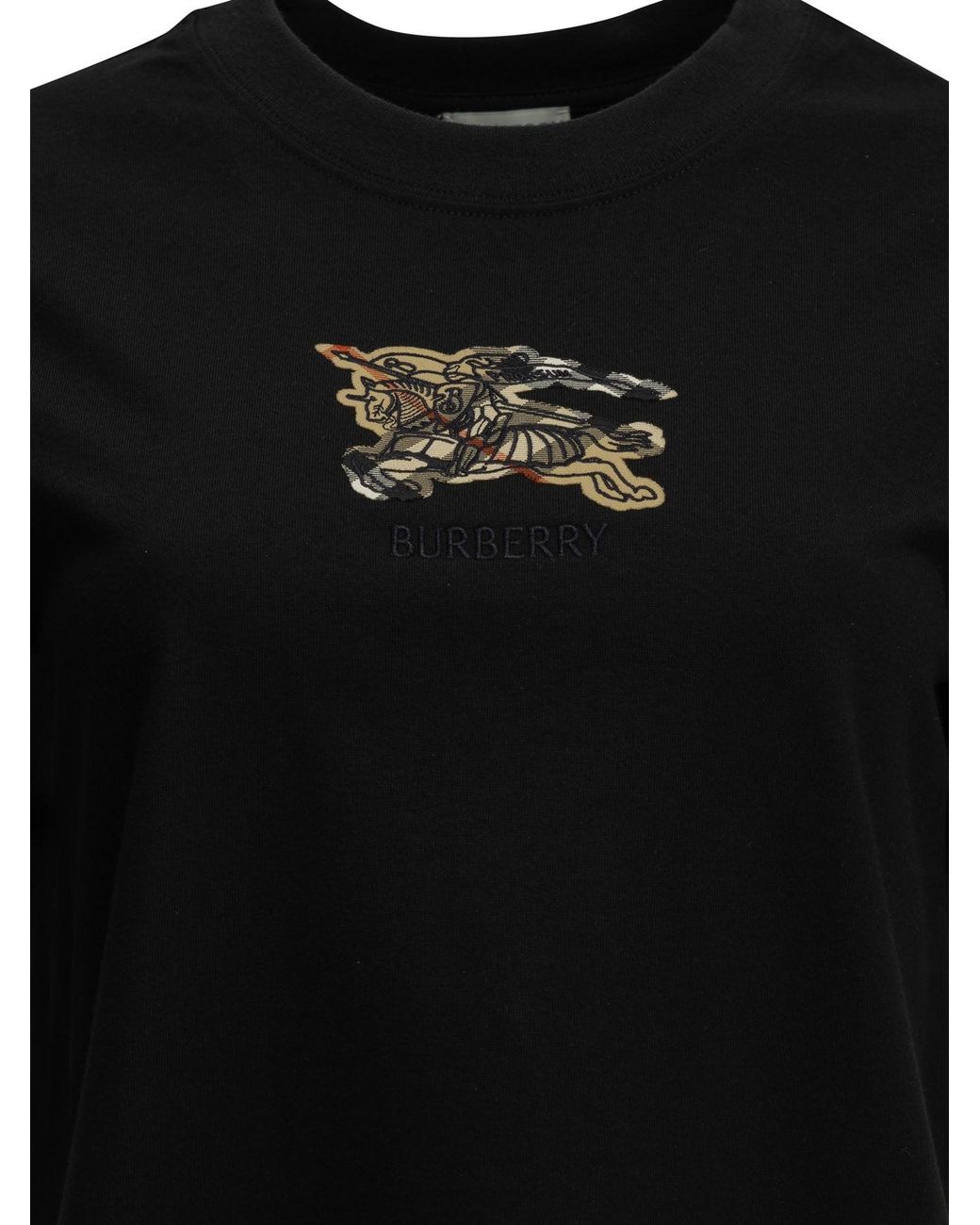 Burberry Black Knight Check Crew-Neck T-Shirt