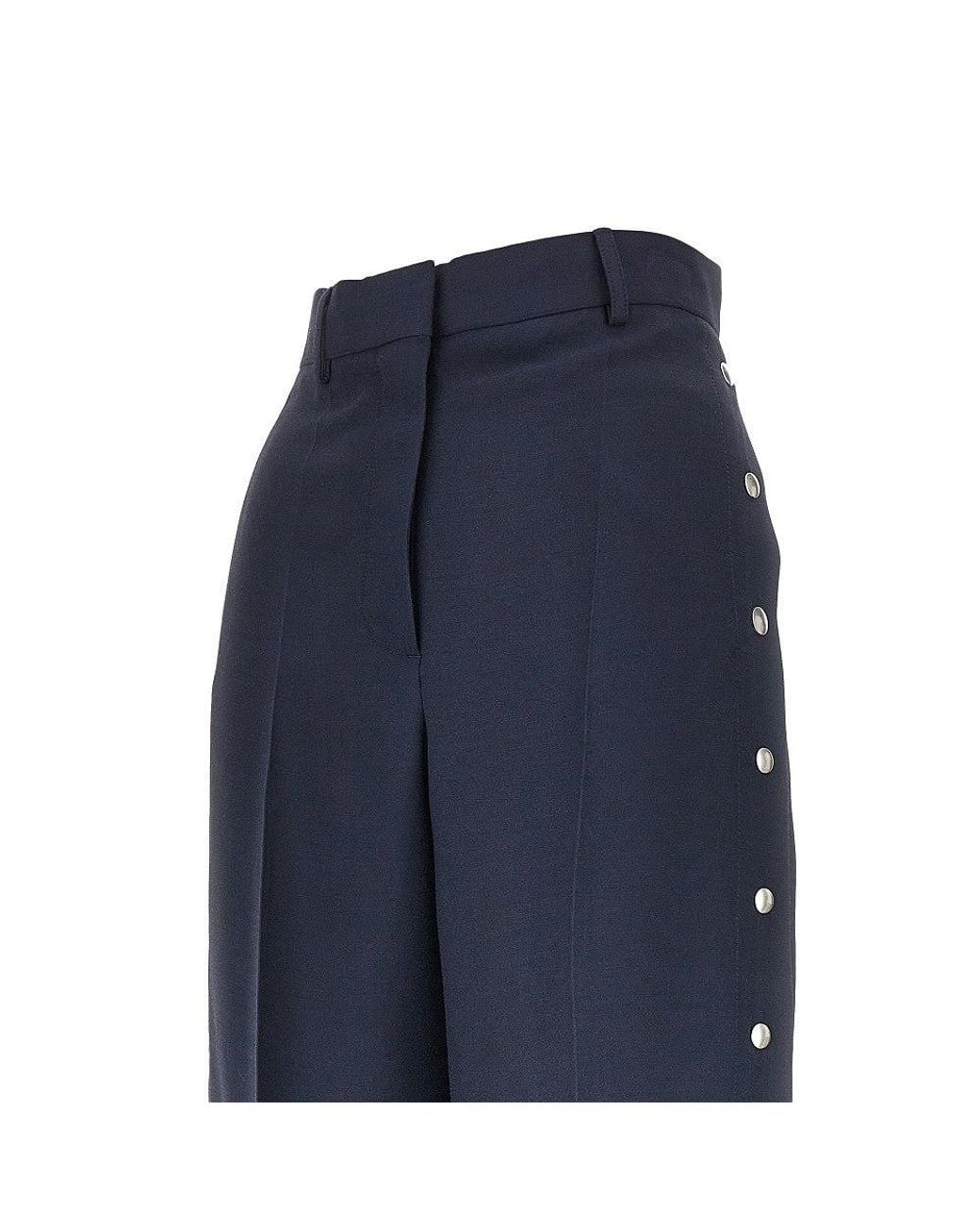 Stella McCartney Blue Tailored Pants With Press-Studs