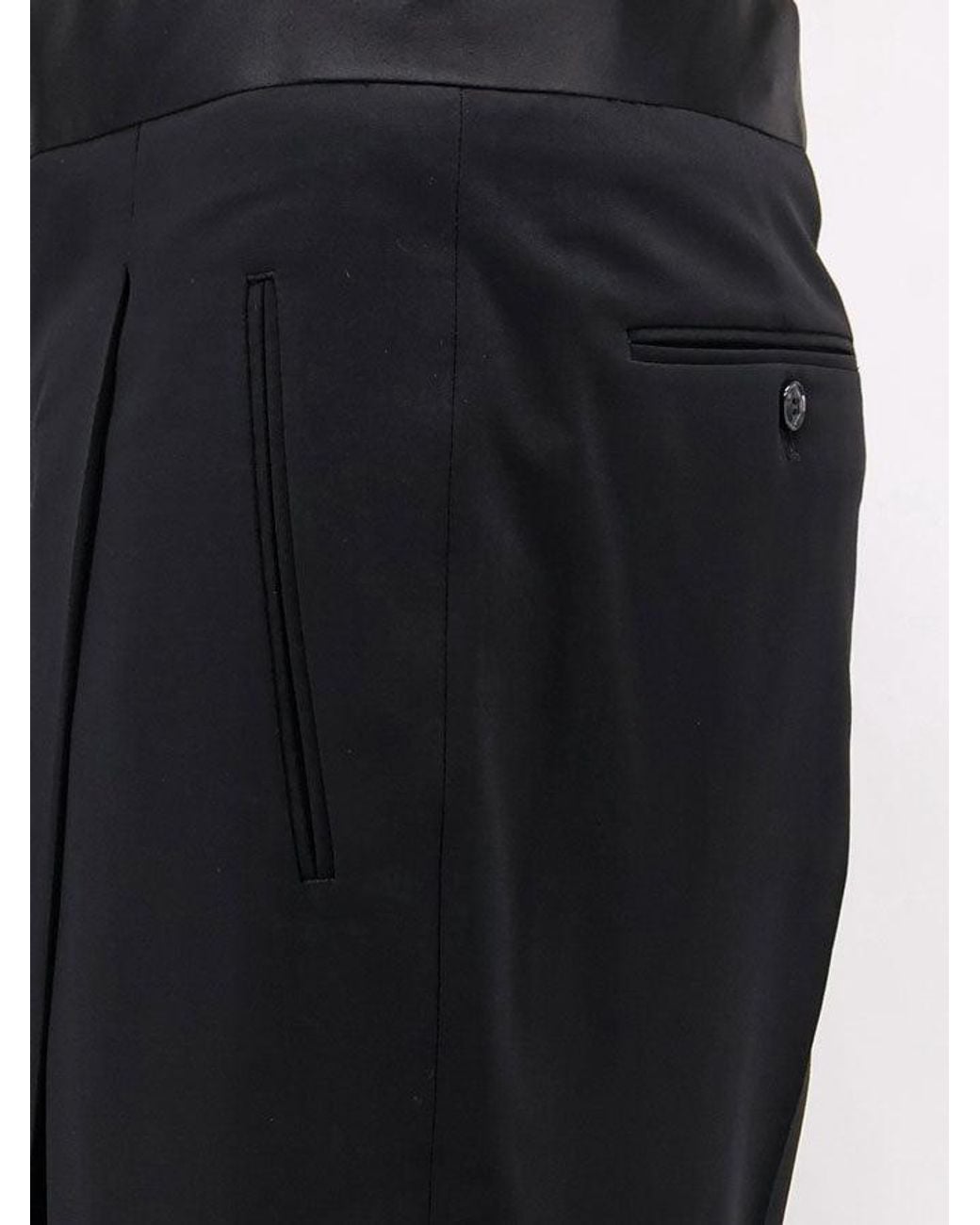 Giorgio Armani Black Tailored Wool Trousers for men