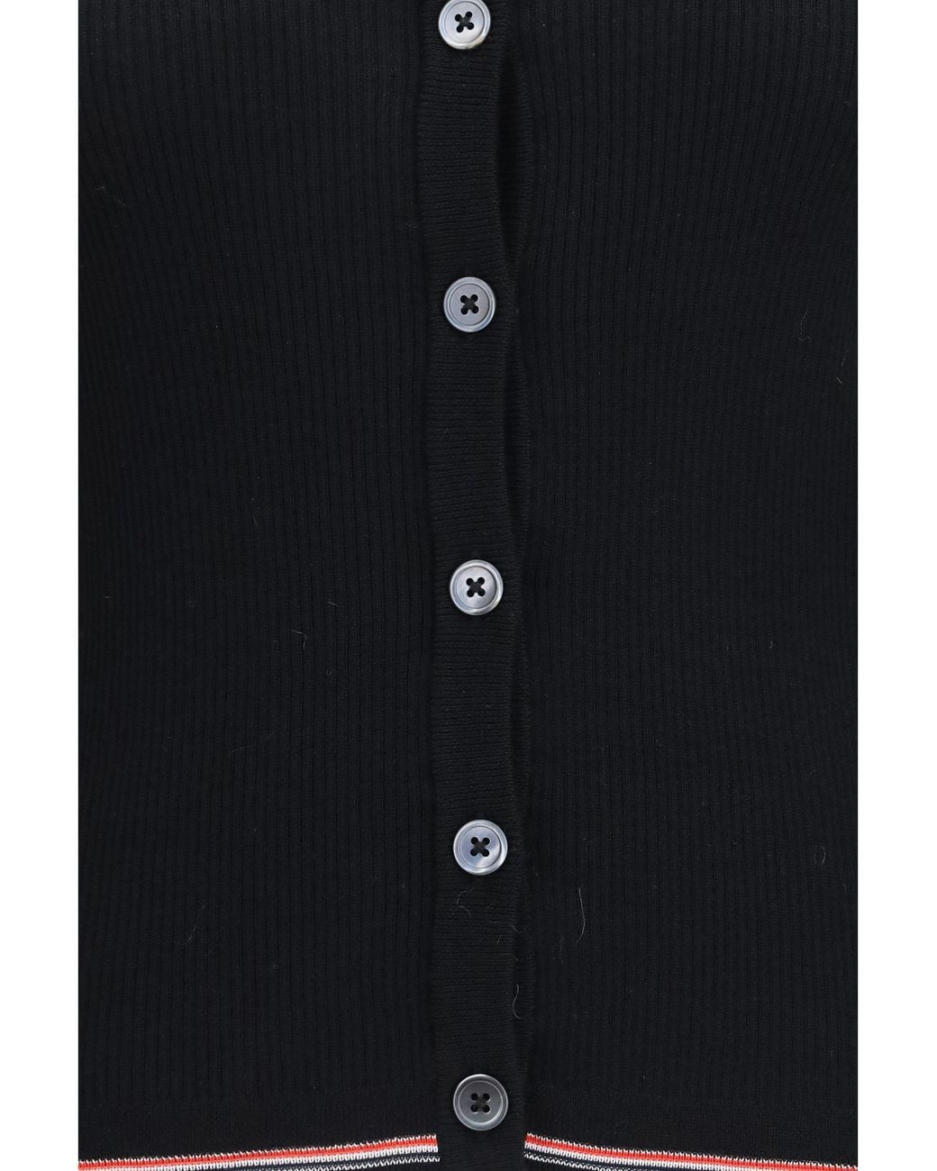 Thom Browne Blue Ribbed Merino Wool Cardigan