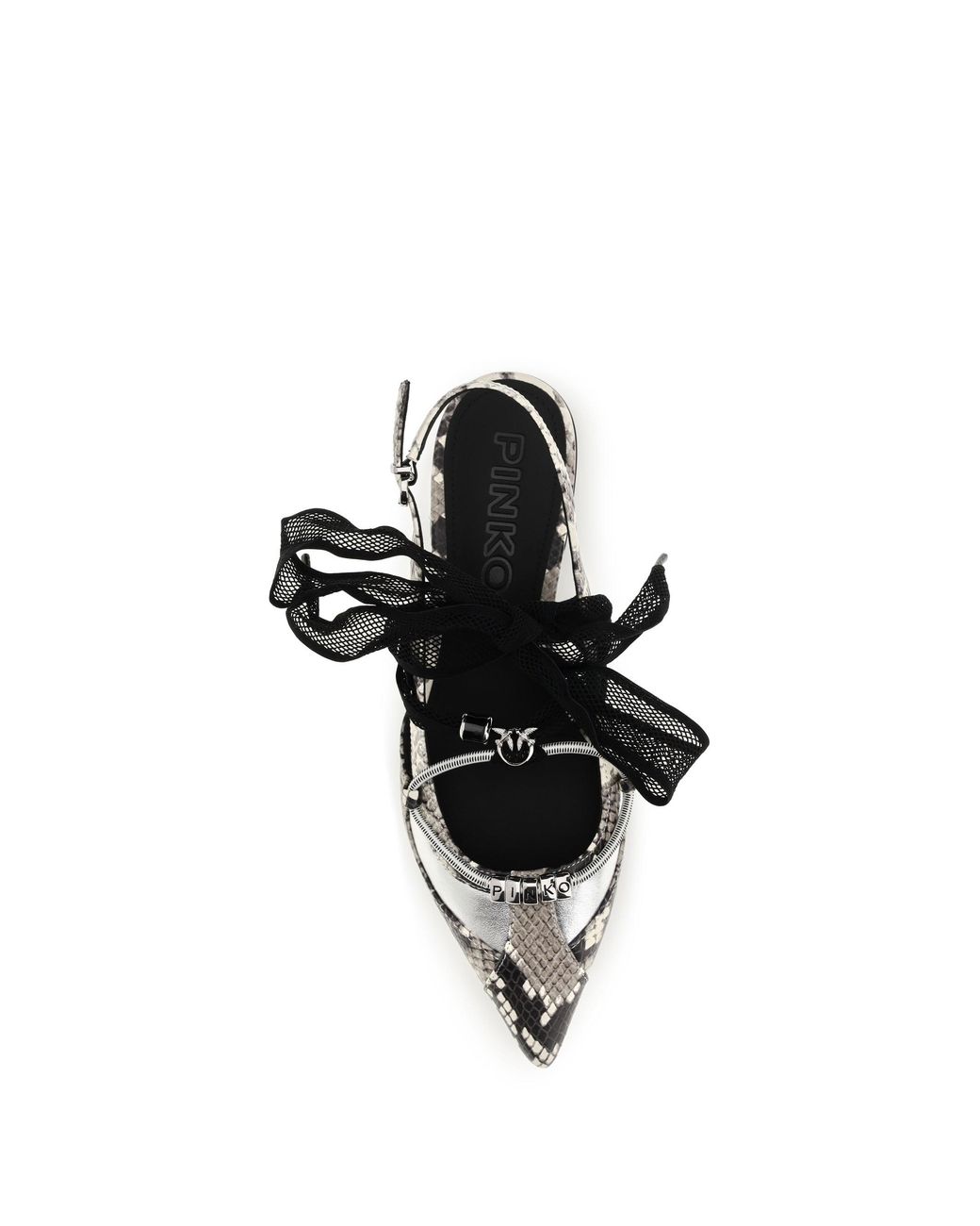 Pinko White Ballerina Shoes Gianira