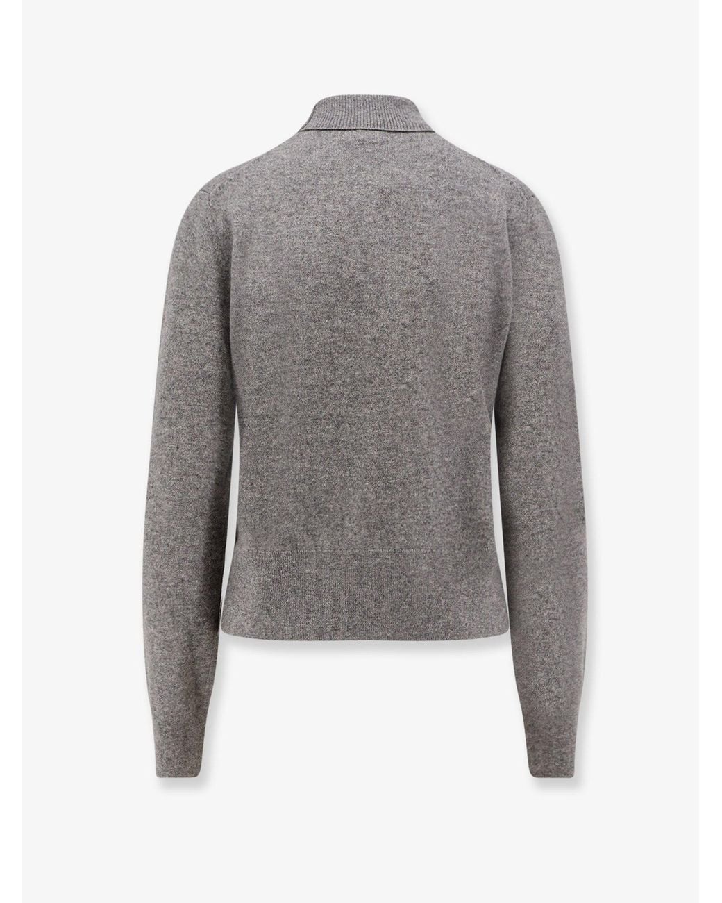 Totême Gray Cashmere Turtleneck Sweater