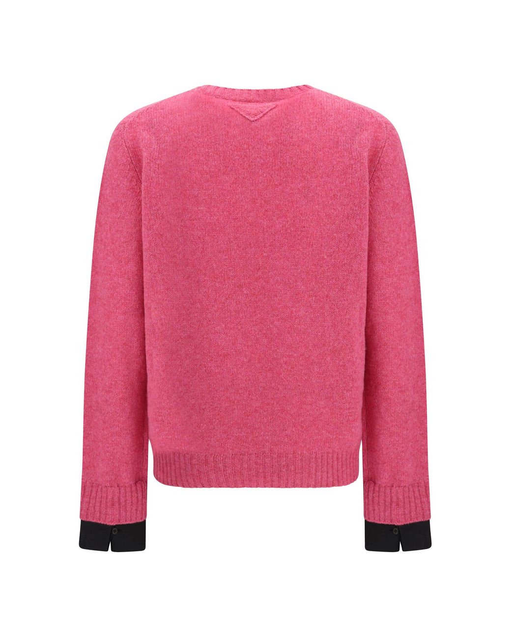 Prada Pink Shetland Wool Crewneck Sweater for men