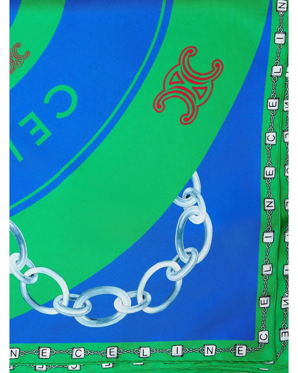 Céline Green Silk Scard