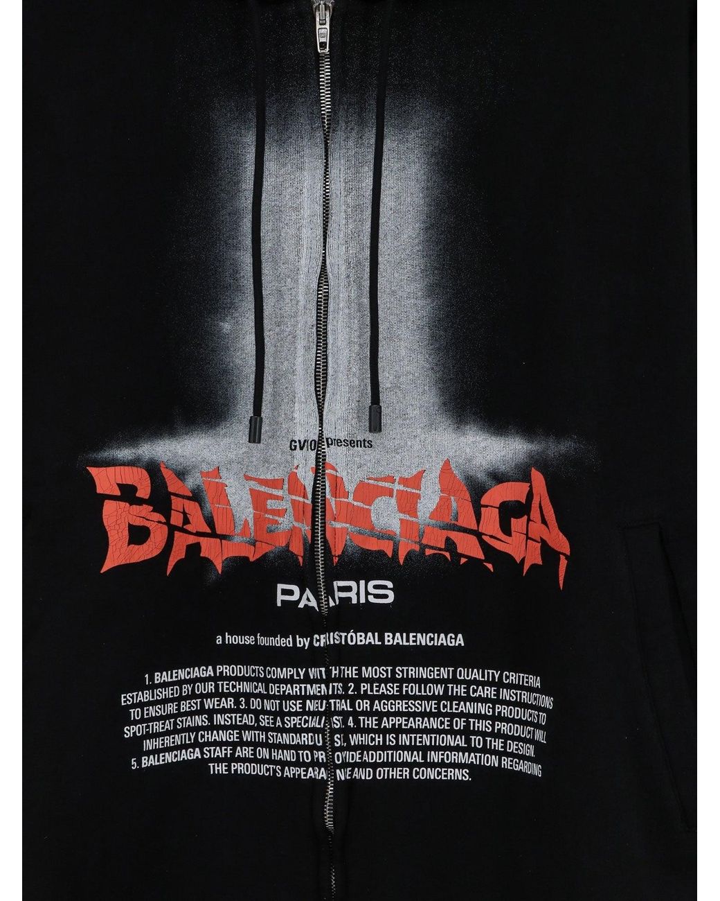 Balenciaga Black The Door Cotton Sweatshirt for men