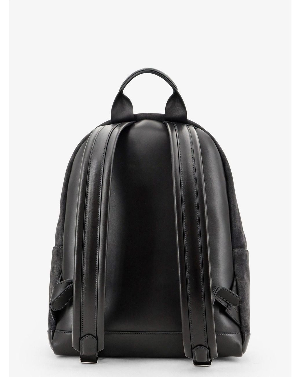 Tom Ford Black Suede Backpack With Maxi Zip On The Front for men