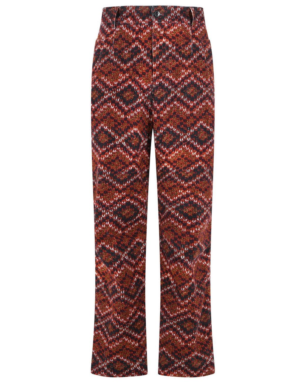 Dries Van Noten Red 'Pencks' Cotton Pants for men