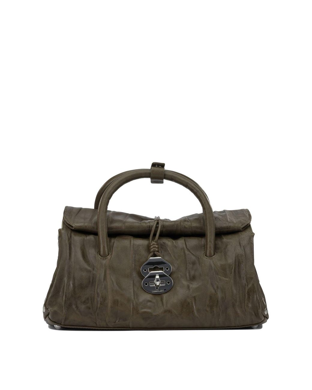 Zanellato Green "Dotta Pleated" Hand Bag