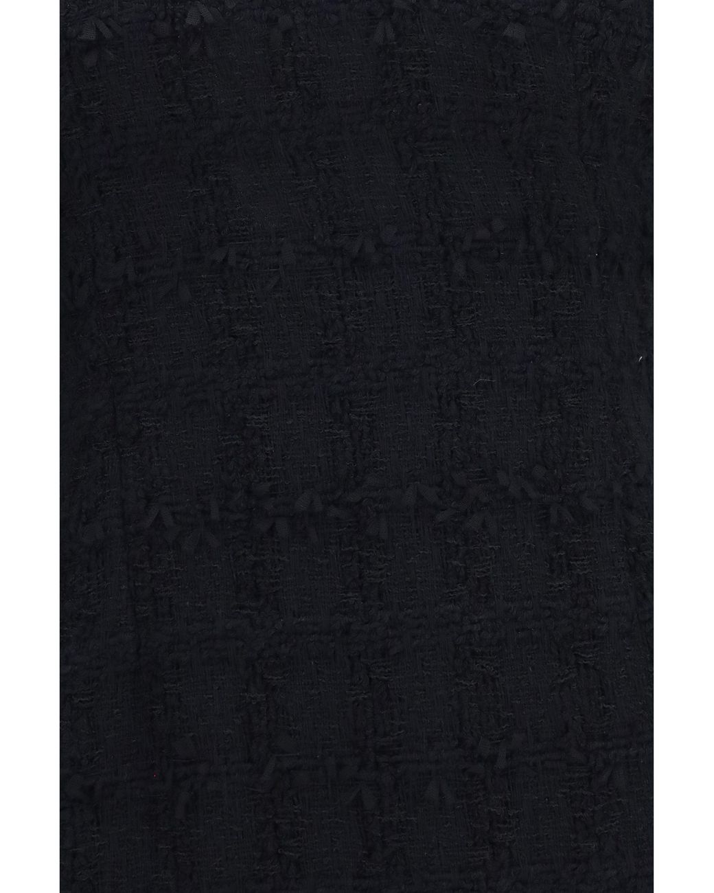 Alessandra Rich Black Checked Bouclé Tweed Mini Dress