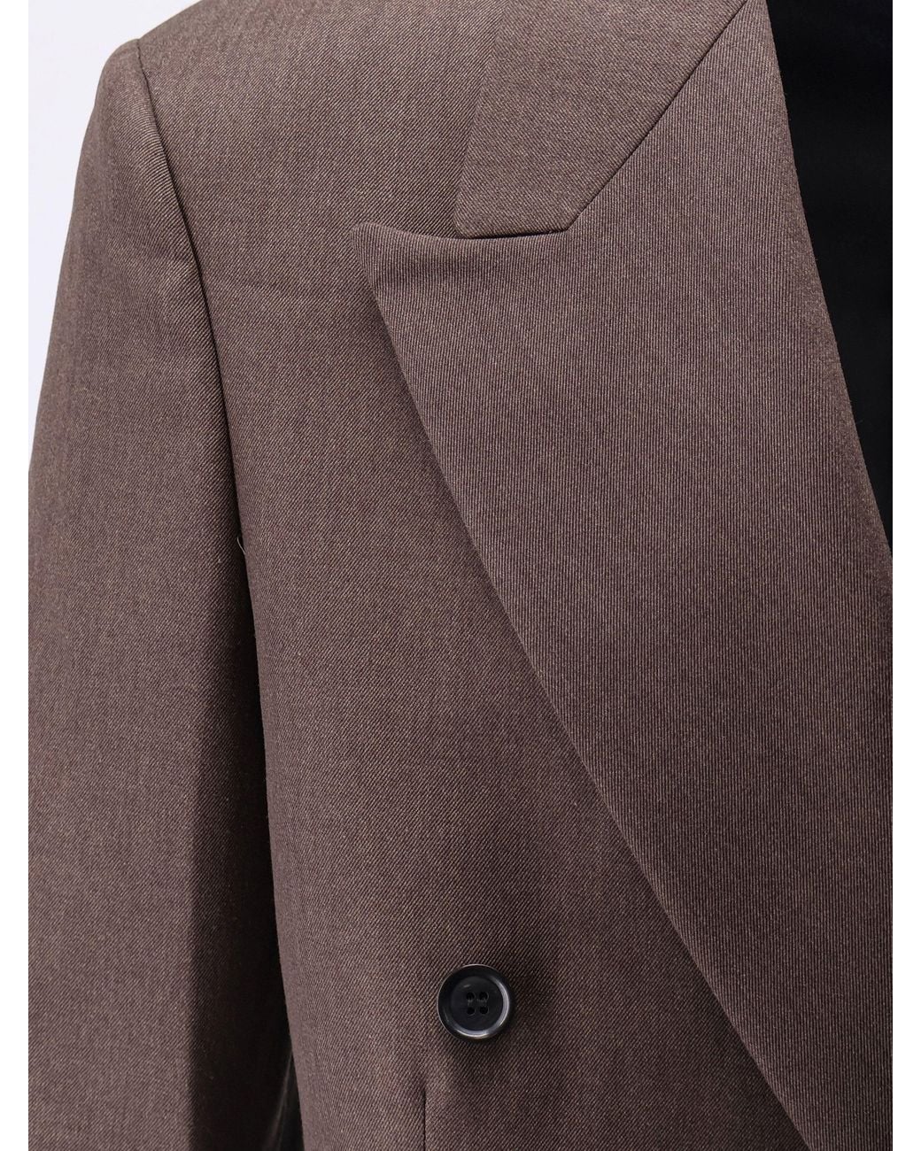 TONYWACK Brown Wool Blend Blazer for men