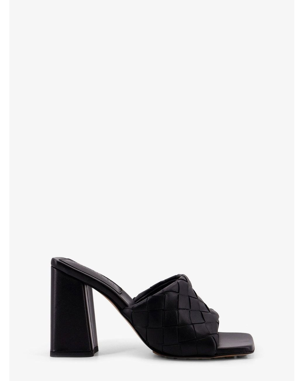 Bottega Veneta Black Parco Letaher Sandals