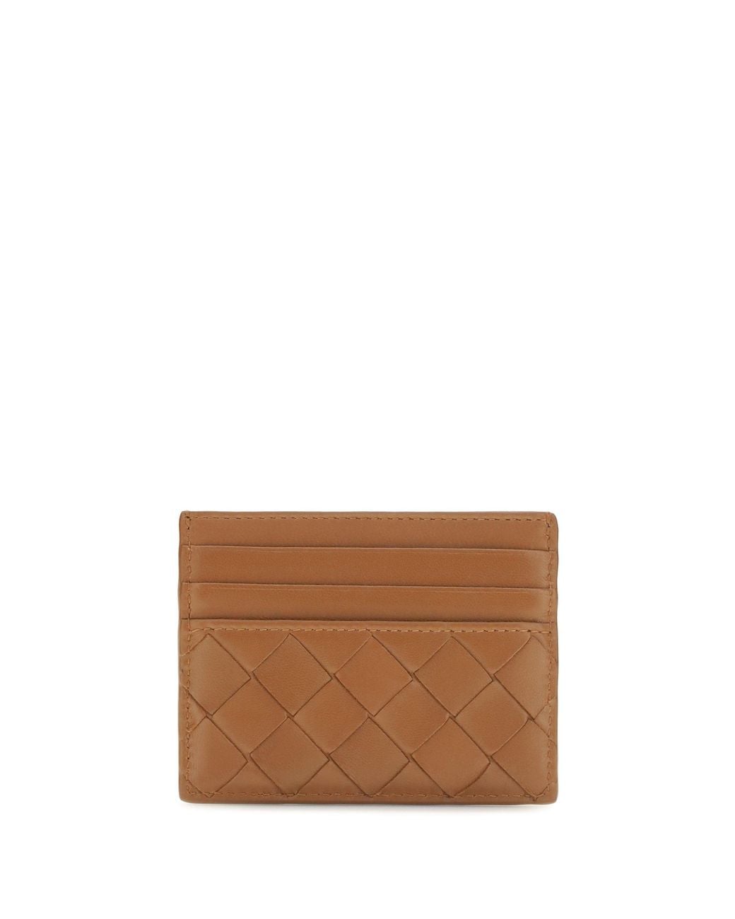 Bottega Veneta Brown Leather Card Holder Tannin